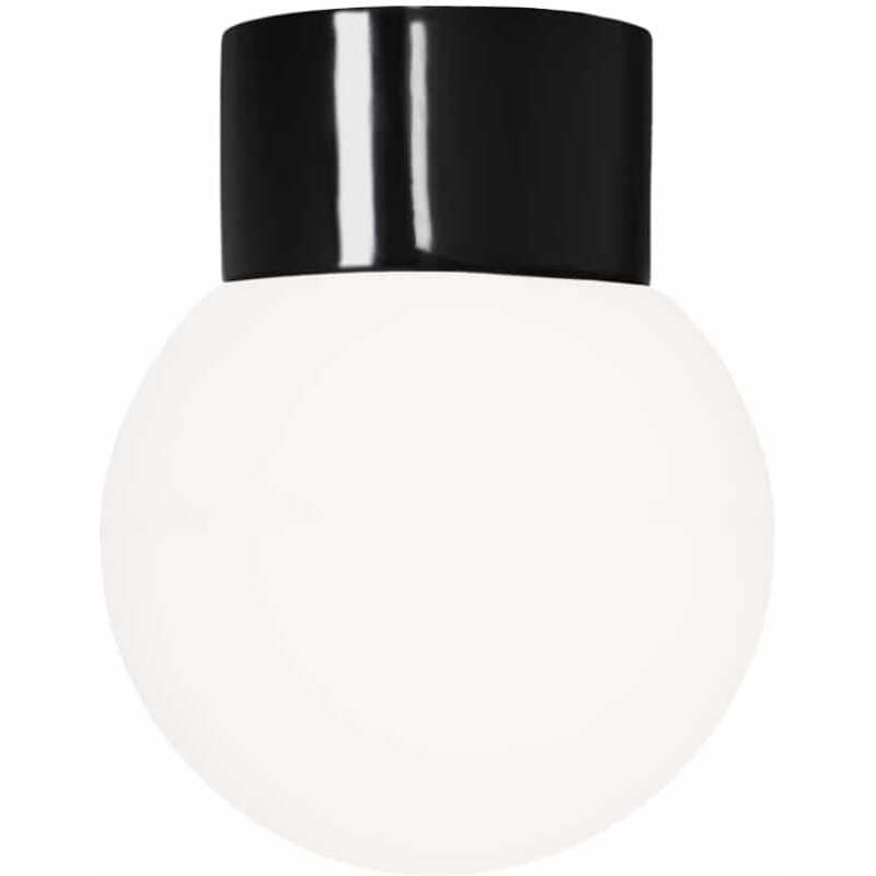 Classic Glob Matt Opalglas Svart Rak ⌀150mm