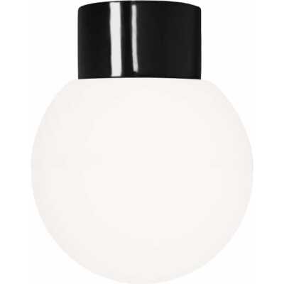 Classic Glob Matt Opalglas Svart Rak ⌀180mm