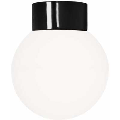 Classic Glob Matt Opalglas Svart Rak ⌀200mm