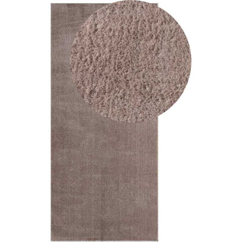 Cloudy Taupe 80x300 cm Tvättbar Mjuk Ryamatta