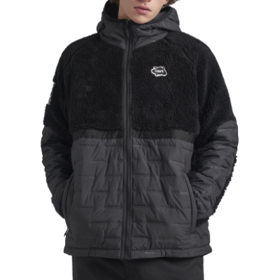 ColourWear Men's Morph Teddy Hoodie Black