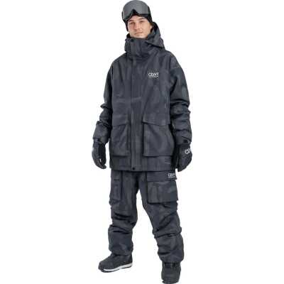 ColourWear Unisex Mountain Cargo Jacket Reflective Reflective Black