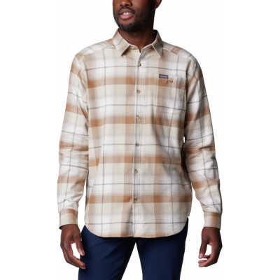 Columbia Men's Cornell Woods Flannel Long Sleeve Shirt Dark Stone Classic Multi Tartan