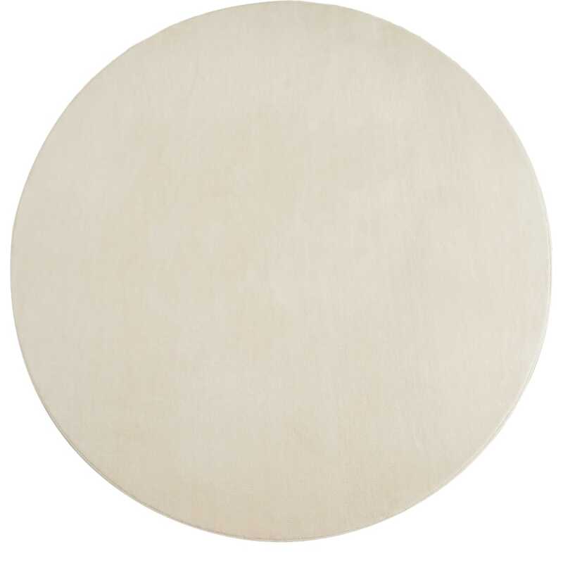 Comfy Beige Rund 200 cm Tvättbar Ryamatta