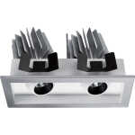 Concord Myriad ADJ Twin 3000K Phase Dim Vit Silver