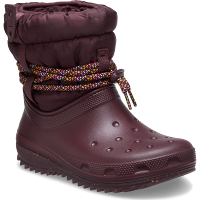 Crocs Women's Classic Neo Puff Luxe Boot Dark Cherry