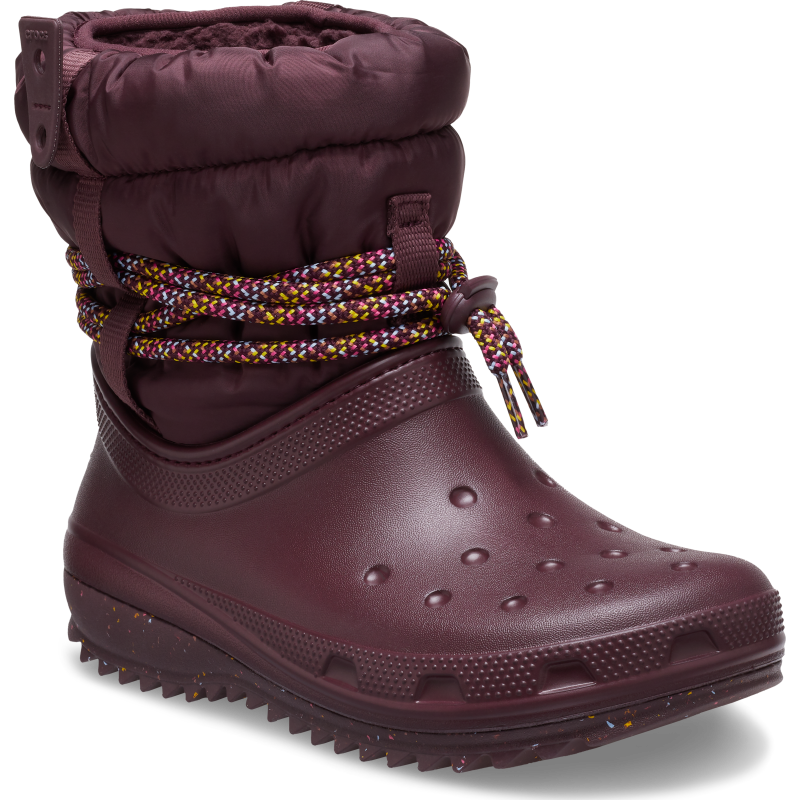 Crocs Women's Classic Neo Puff Luxe Boot Dark Cherry
