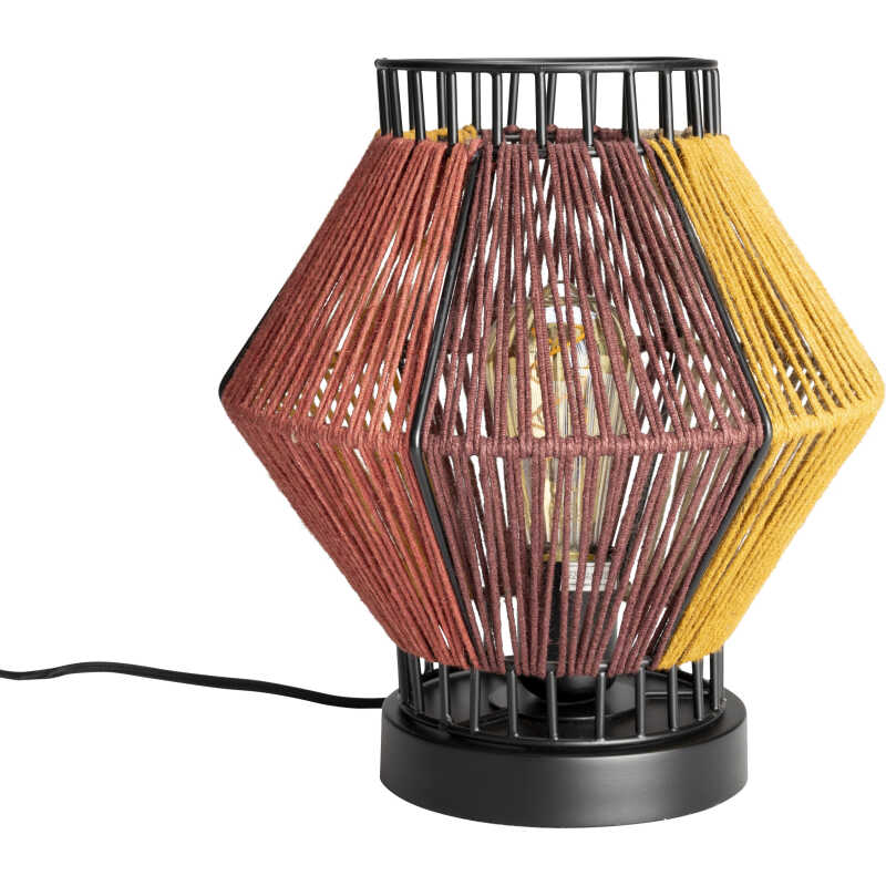 DUTCHBONE Surya bordslampa - flerfärgat rep och metall DUTCHBONE Surya bordslampa - flerfärgat rep och metall