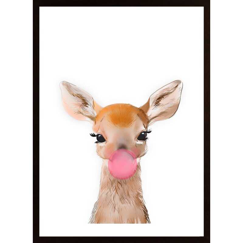 Deer With Bubblegum Poster