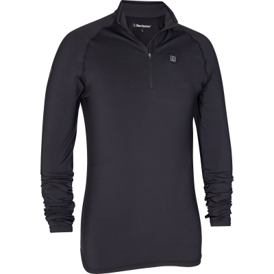 Deerhunter Unisex Heat Undershirt With Zip-Neck Black