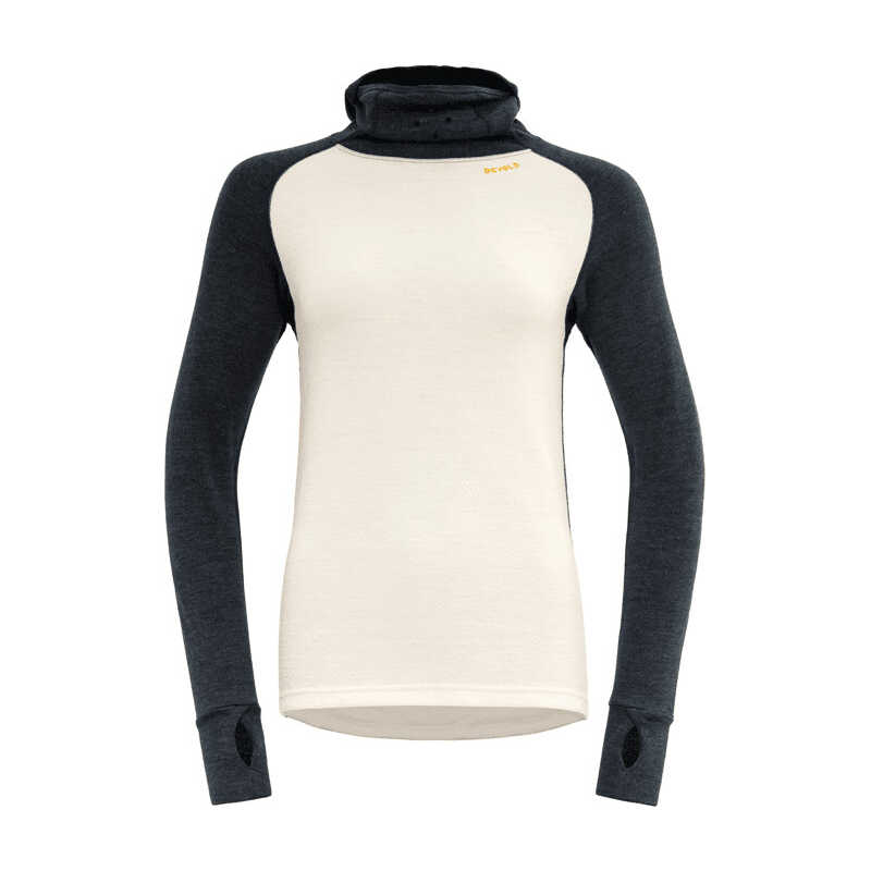 Devold Women's Expedition Merino Silk Hoodie Ink/offwhite