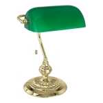 Eglo Banker - Skrivbordslampa - 1 uttag - E27 - grön, mässing