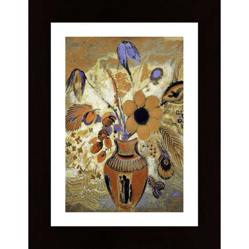 Etruscan Vase With Flowers Poster