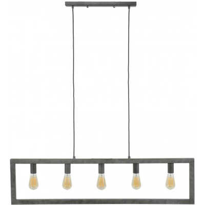 FURBO taklampa, w. 5 glödlampor - silver