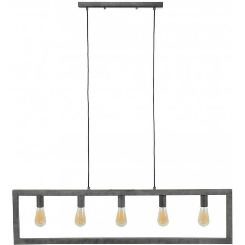 FURBO taklampa, w. 5 glödlampor - silver