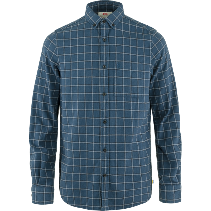 Fjällräven Men's Övik Flannel Shirt Indigo Blue-Flint Grey