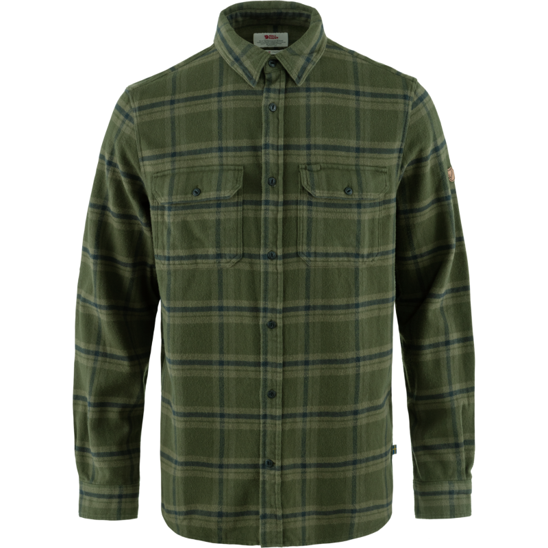 Fjällräven Men's Övik Heavy Flannel Shirt Deep Forest-Laurel Green