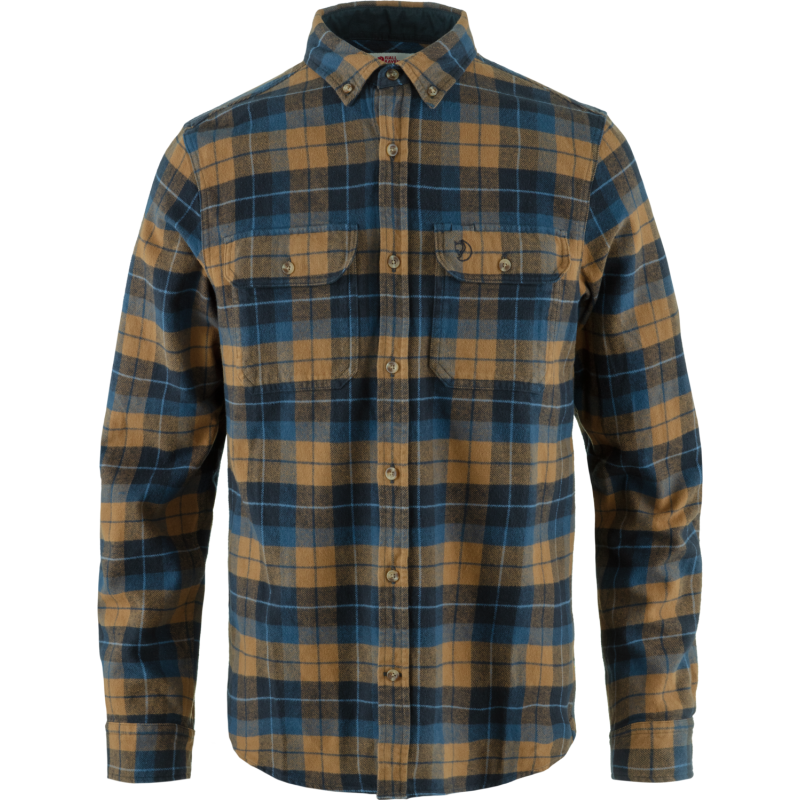 Fjällräven Men's Singi Heavy Flannel Shirt Dark Navy/Buckwheat Brown