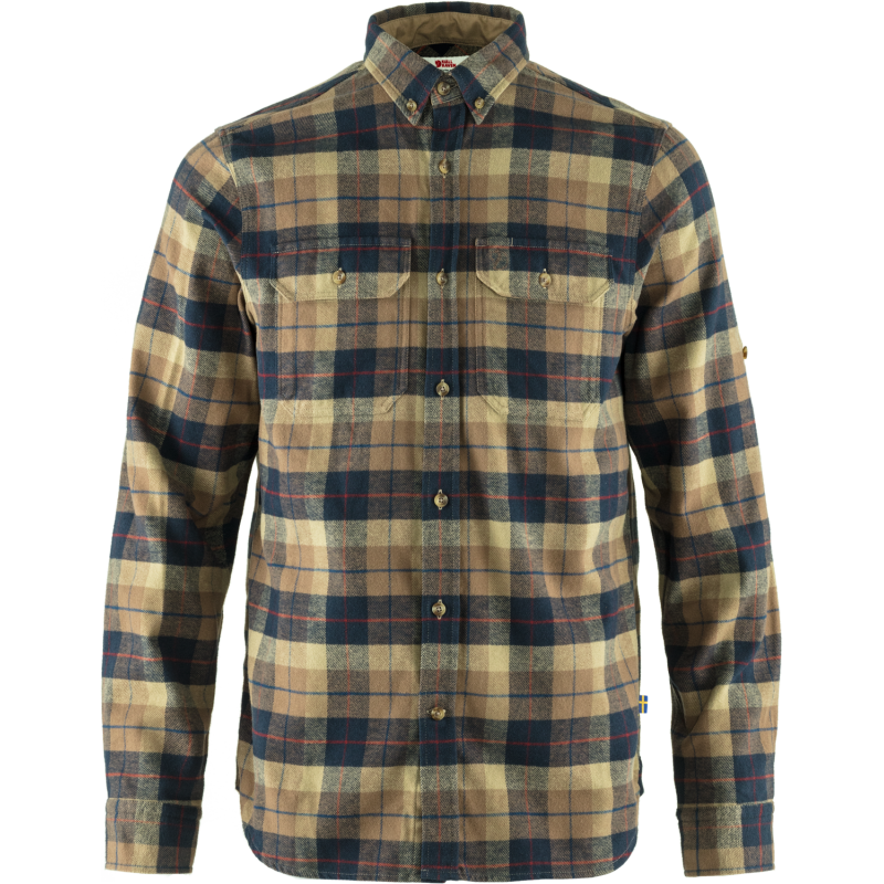 Fjällräven Men's Singi Heavy Flannel Shirt Dark Sand Fjällräven Men's Singi Heavy Flannel Shirt Dark Sand