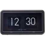 Flip Clock 24HR Bords-/Väggklocka 18 cm Svart