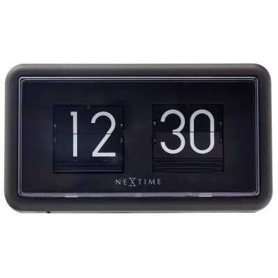 Flip Clock 24HR Bords-/Väggklocka 18 cm Svart