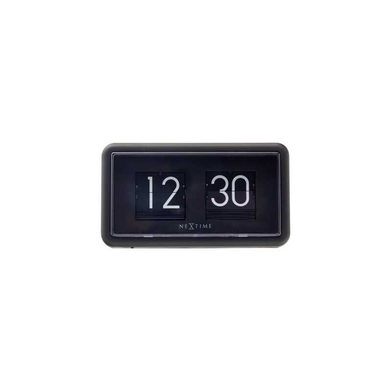 Flip Clock 24HR Bords-/Väggklocka 18 cm Svart