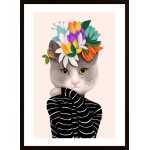 Flower Cat Poster