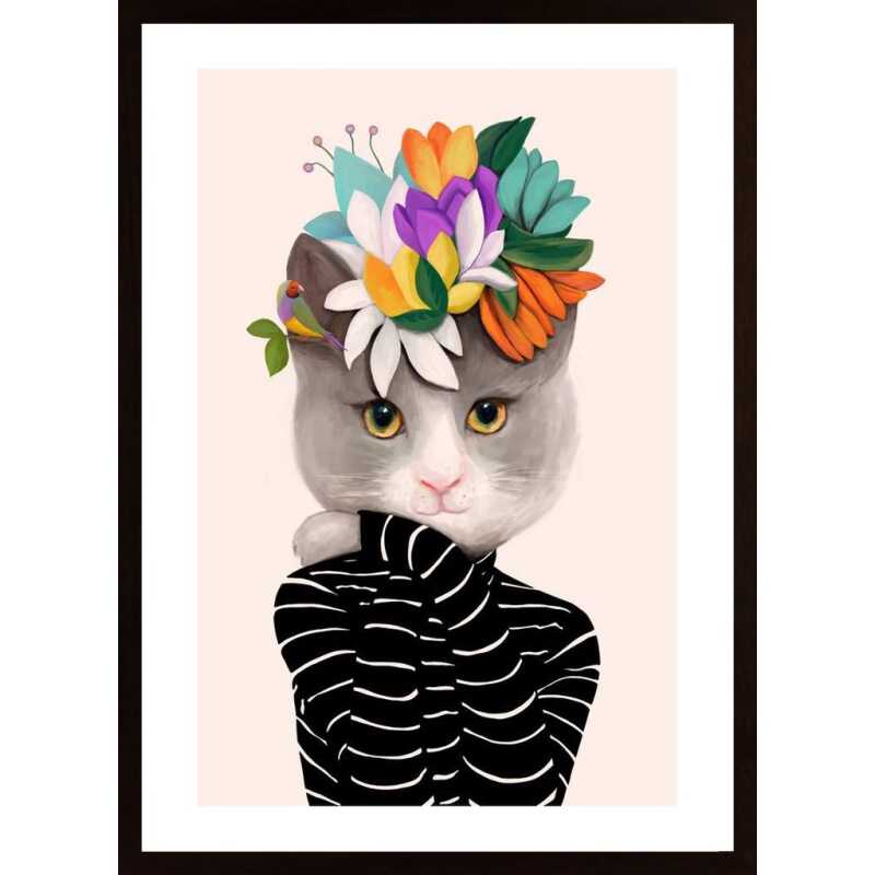Flower Cat Poster