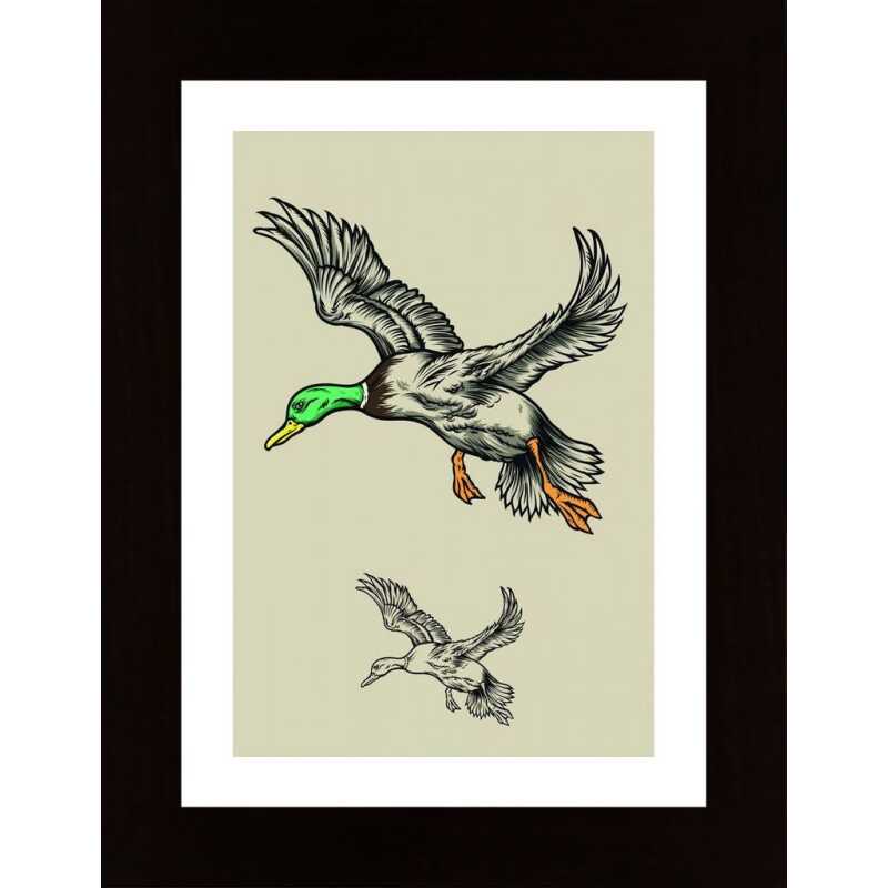 Flying Ducks Poster