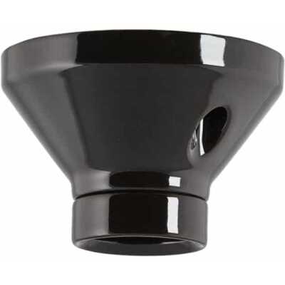 Fotlamphållare ⌀100mm Svart Rak E27