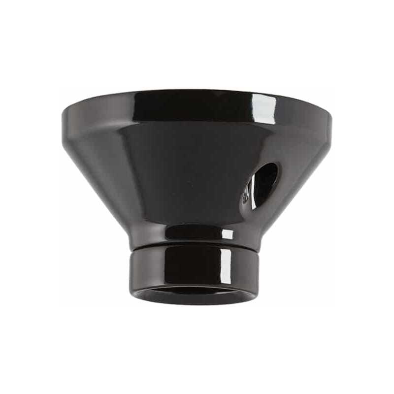 Fotlamphållare ⌀100mm Svart Rak E27