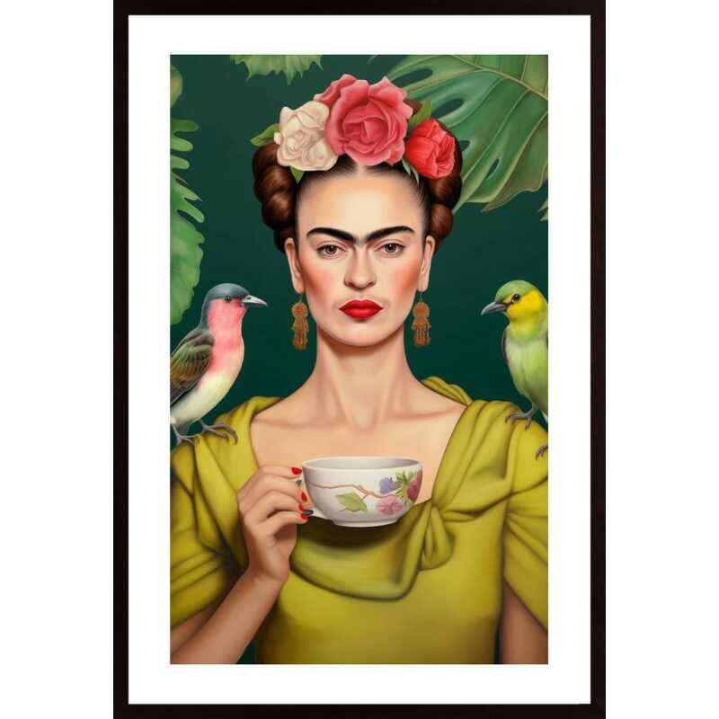 Frida Trinkt Tee Poster