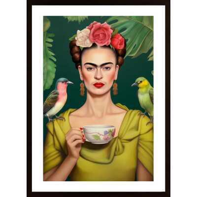 Frida Trinkt Tee Poster