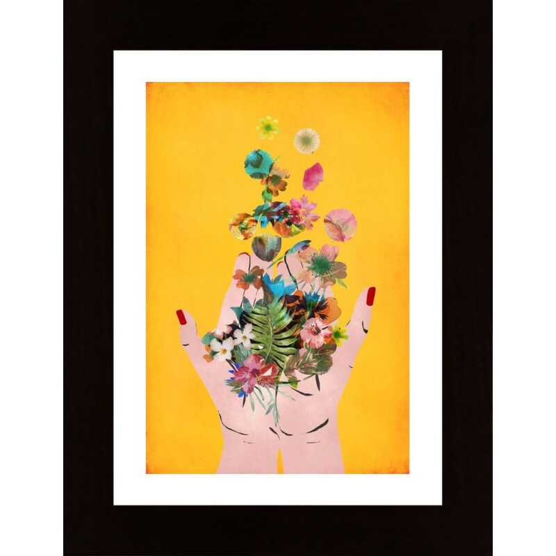 Fridas Hands Yellow Version Poster