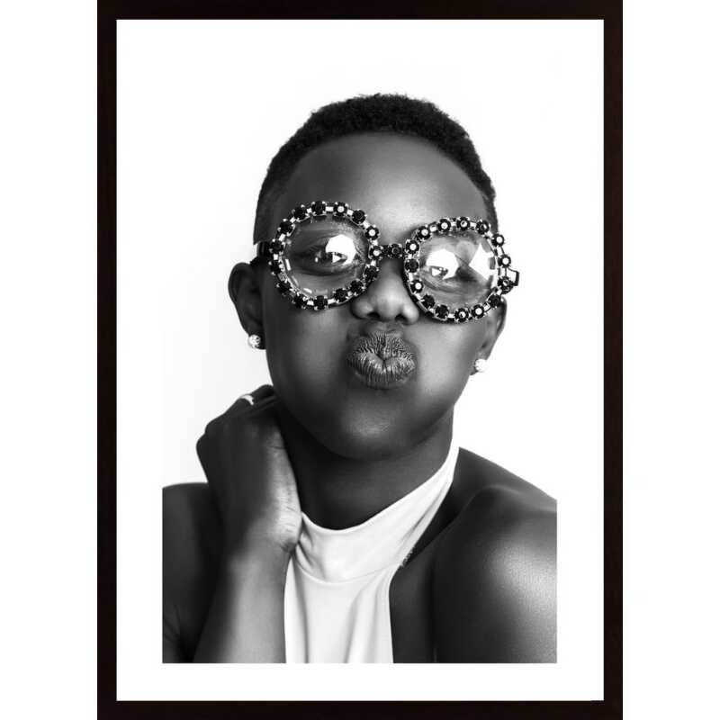Girl With Spectacular Glasses Poster