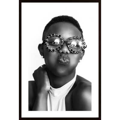 Girl With Spectacular Glasses Poster