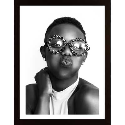 Girl With Spectacular Glasses Poster