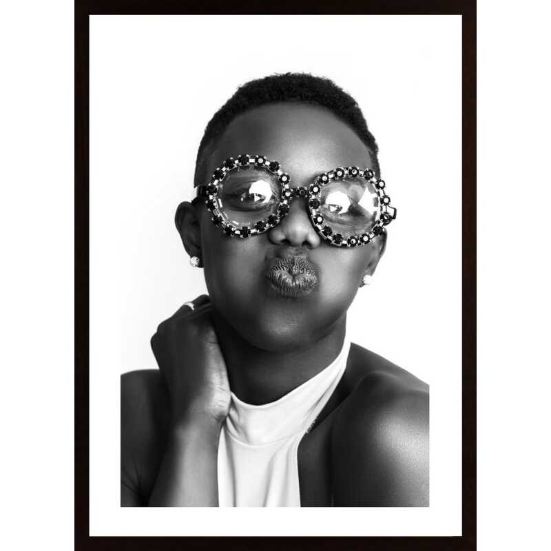 Girl With Spectacular Glasses Poster