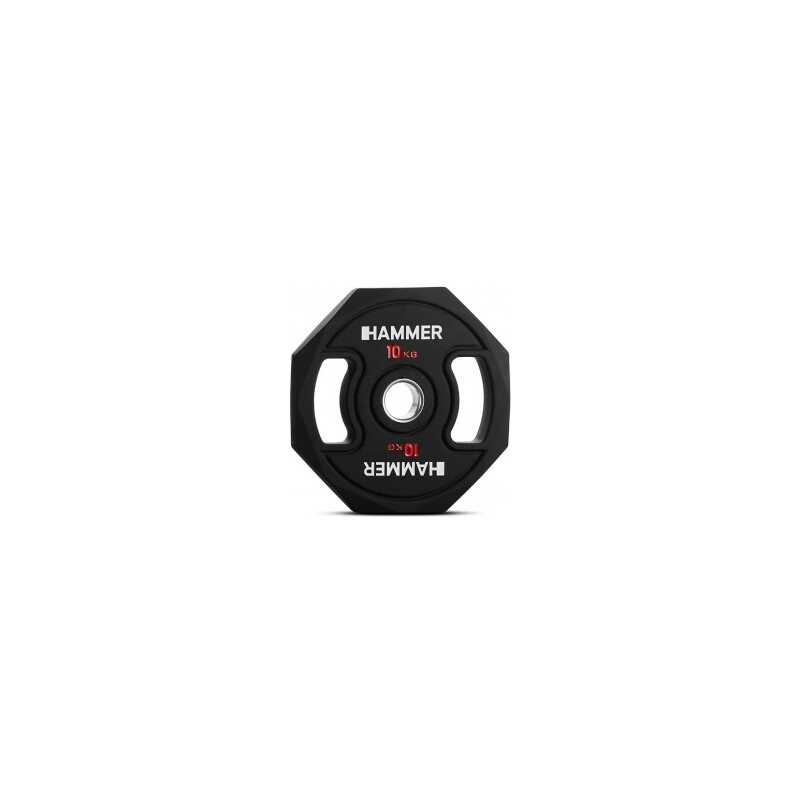 Gummiklädd internationell viktskiva Hammer Octagon 10,0 kg Gummiklädd internationell viktskiva Hammer Octagon 10,0 kg