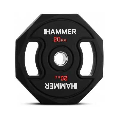 Gummiklädd internationell viktskiva Hammer Octagon 20,0 kg