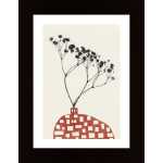 Gypsophila In A Red Vase Poster