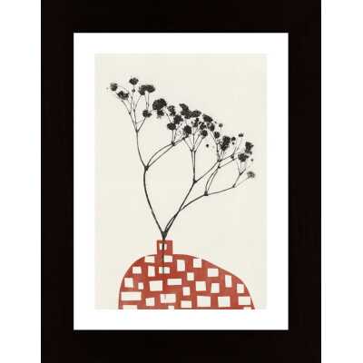 Gypsophila In A Red Vase Poster