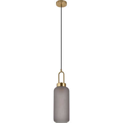 HOUSE NORDIC Luton taklampa, cylindrisk - matt rökigt glas och mässingsstål