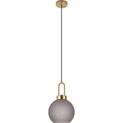 HOUSE NORDIC Luton taklampa, sfärisk - matt rökigt glas och mässingsstål