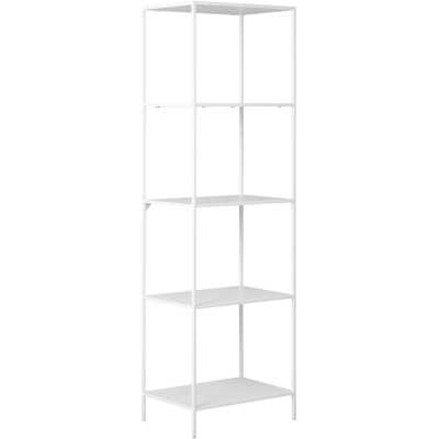 HOUSE NORDIC Vita Bokhylla - Bokhylla, 5 hyllor, vit, vit ram 51x36x170 cm