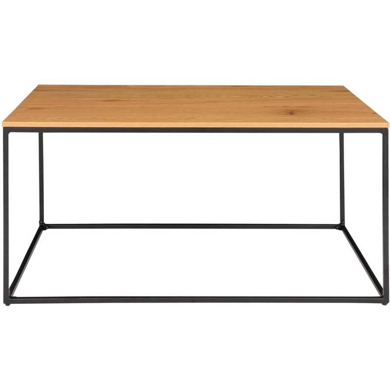 HOUSE NORDIC Vita soffbord - naturlig melamin och svart stål HOUSE NORDIC Vita soffbord - naturlig melamin och svart stål