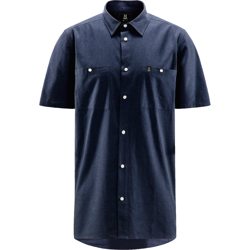 Haglöfs Men's Curious Hemp Short-Sleeve Shirt Tarn Blue