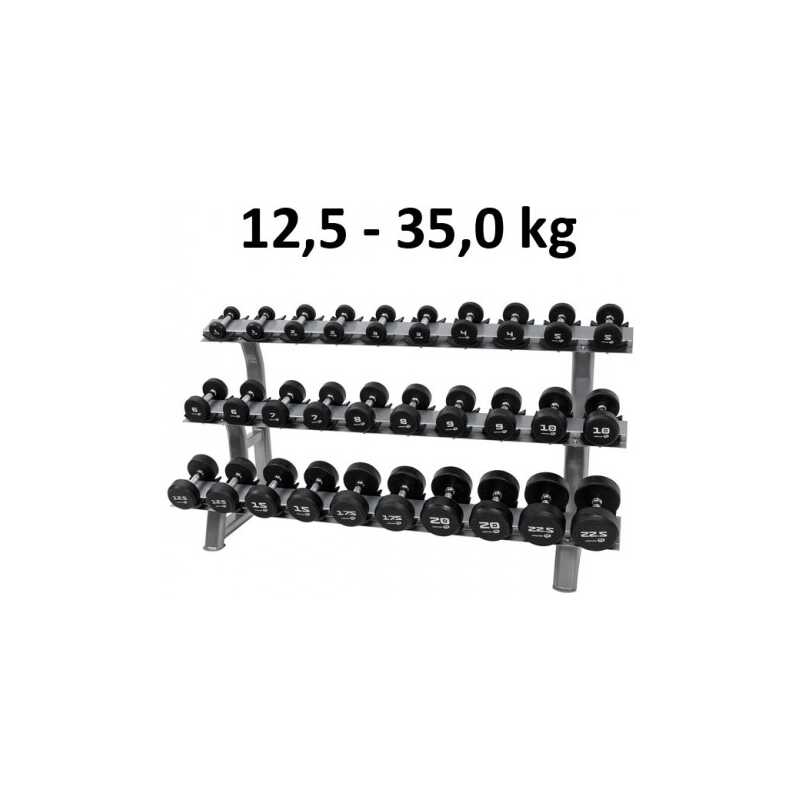 Hantelset 12,5-35,0 kg Rund Gummi / Krom Hantel Master Fitness Hantelset 12,5-35,0 kg Rund Gummi / Krom Hantel Master Fitness