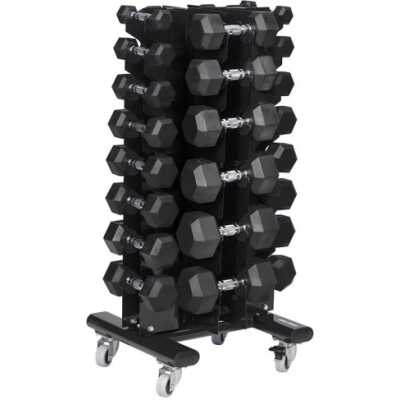 Hantelställ för 14 par hantlar Master Fitness Hexagon