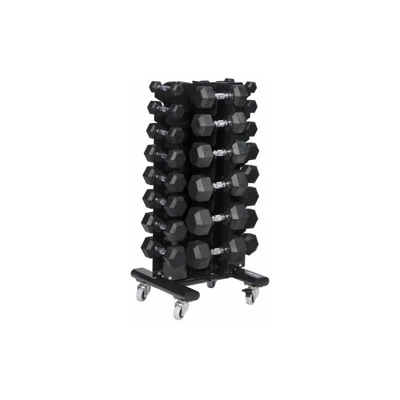 Hantelställ för 14 par hantlar Master Fitness Hexagon